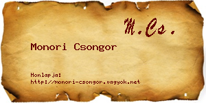 Monori Csongor névjegykártya